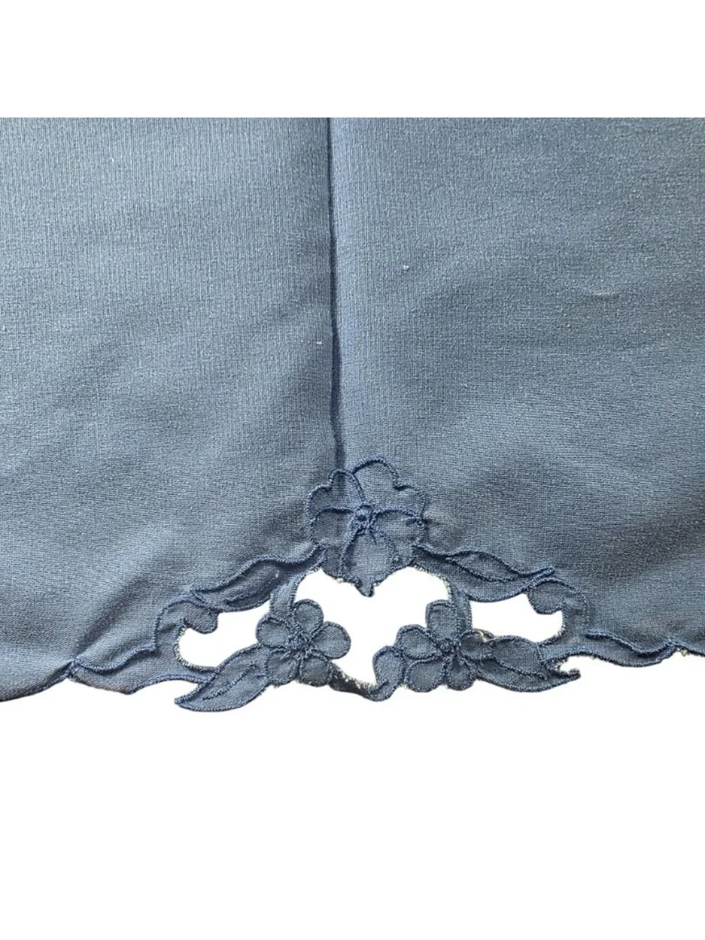 Set of four placemats and napkins Blue Scalloped Floral grannycore cottagecore